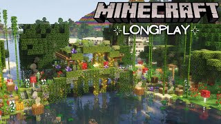 Minecraft Hardcore Longplay - Lush Land Bridge (No Commentary) Relaxing Gameplay 1.19