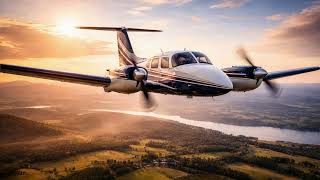 STATIC SCREEN | Inside a Twin-Engine Propeller Plane Cabin, Flight Ambience – Focus Brown Noise  8H