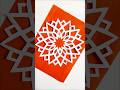 Easy Paper Snowflake ❄️ Design 💞 Cutting Craft #shorts #shortvideo #papercraft