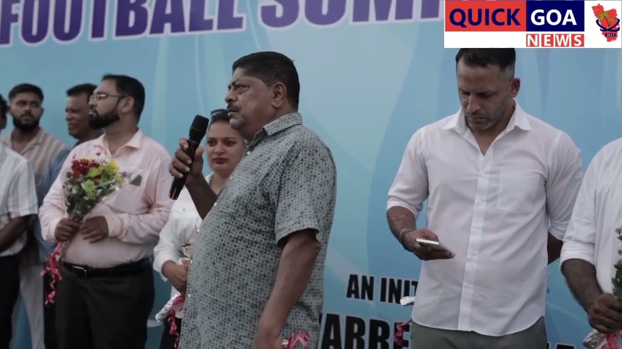 FOOTBALL SUMMER CAMP 2025, KENNEDY ALEMAO SPEAKING AS CHIEF GUEST.