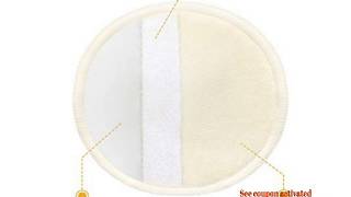 Washable Organic Nursing Pads 8 Pack Contoured Reusable Breast Breastfeeding Pads With Carry Bag