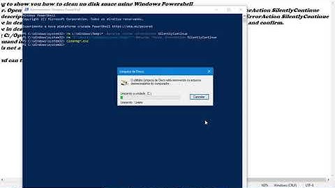 Cleanup disk space using Powershell as ADMIN