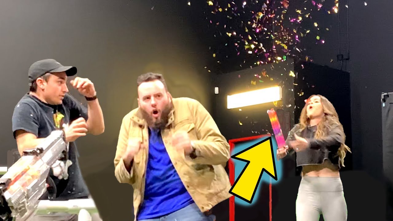Surprising My Friends With GIANT Confetti Poppers All Day!
