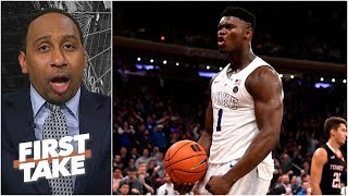 Zion \& Porzingis on the Knicks would be ‘box office’ - Stephen A. | First Take