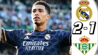 Real madrid vs betis 2-1 all goals highlights 2024 //Bellingham unstoppable moment🤫😱😱🔥