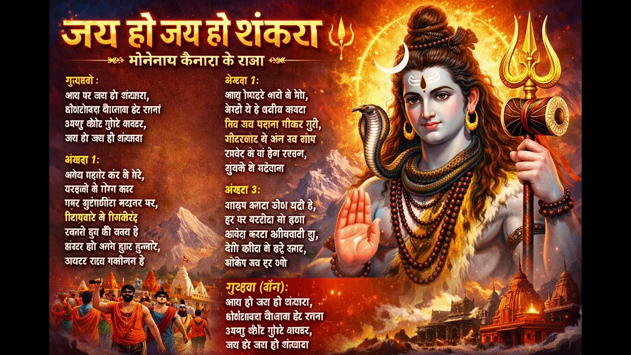 🔥 👉 जय हो जय हो शंकरा 🔱 | Mahadev Devotional Anthem | 