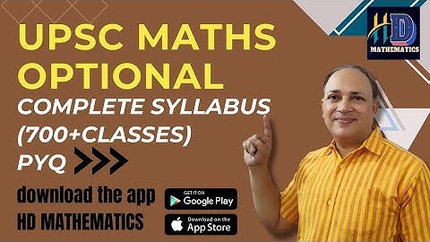 upsc maths optional