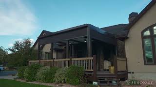 Luxury Outdoor Living Utah | Louvered Roof + Retractable Screens by Suncoast Enclosures