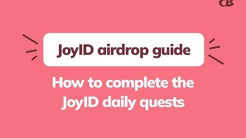 JoyID Airdrop: How to Complete the Daily JoyID Quests and Claim JoyID Points 💥 Free Crypto Airdrop