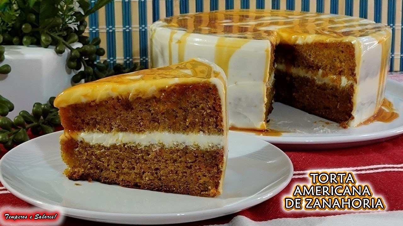 FAMOSA TORTA AMERICANA DE ZANAHORIA RIQUISIMA Y MUY FÁCIL