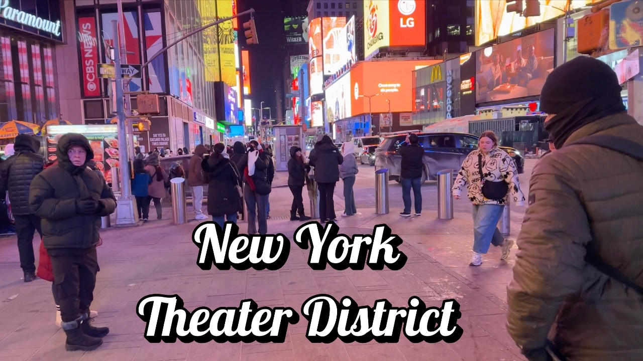 NYC Walking Tour: Theater District | Times Square | 4K