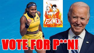 Tennis champ Coco Gauff INSANELY says VOTE DEMOCRAT because she wants P**NO books back in schools!