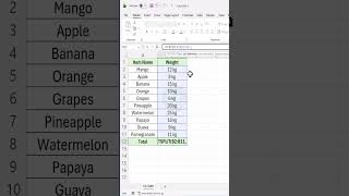 Why 99% of People Fail at Summing KG in Excel #excelforbeginners #excelshortcuts #office