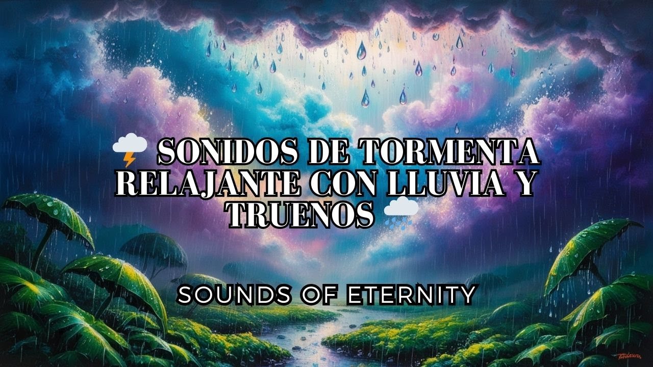 🌩️ Sonidos de Tormenta Relajante con Lluvia y Truenos 🌧️ | Meditación ...