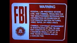 1986 Dark Red Fbi Warning Screens