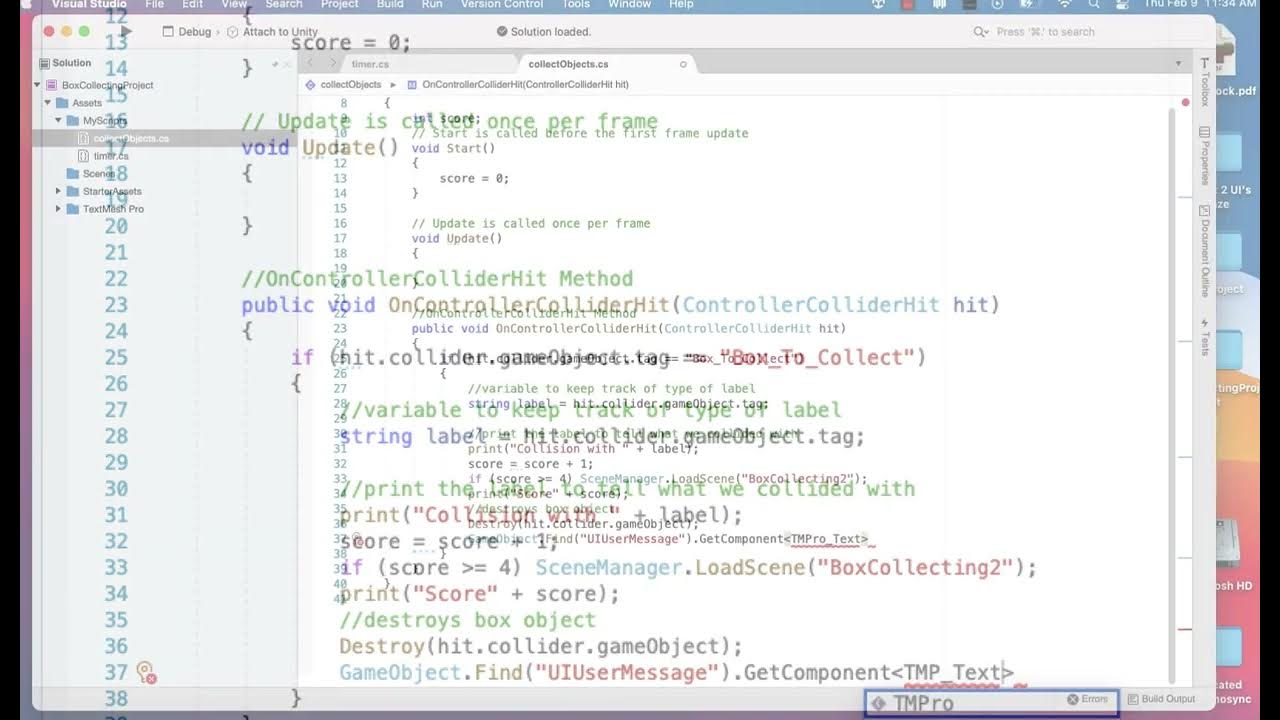 Unity UI Timer Project Part 8 - Display Message - YouTube