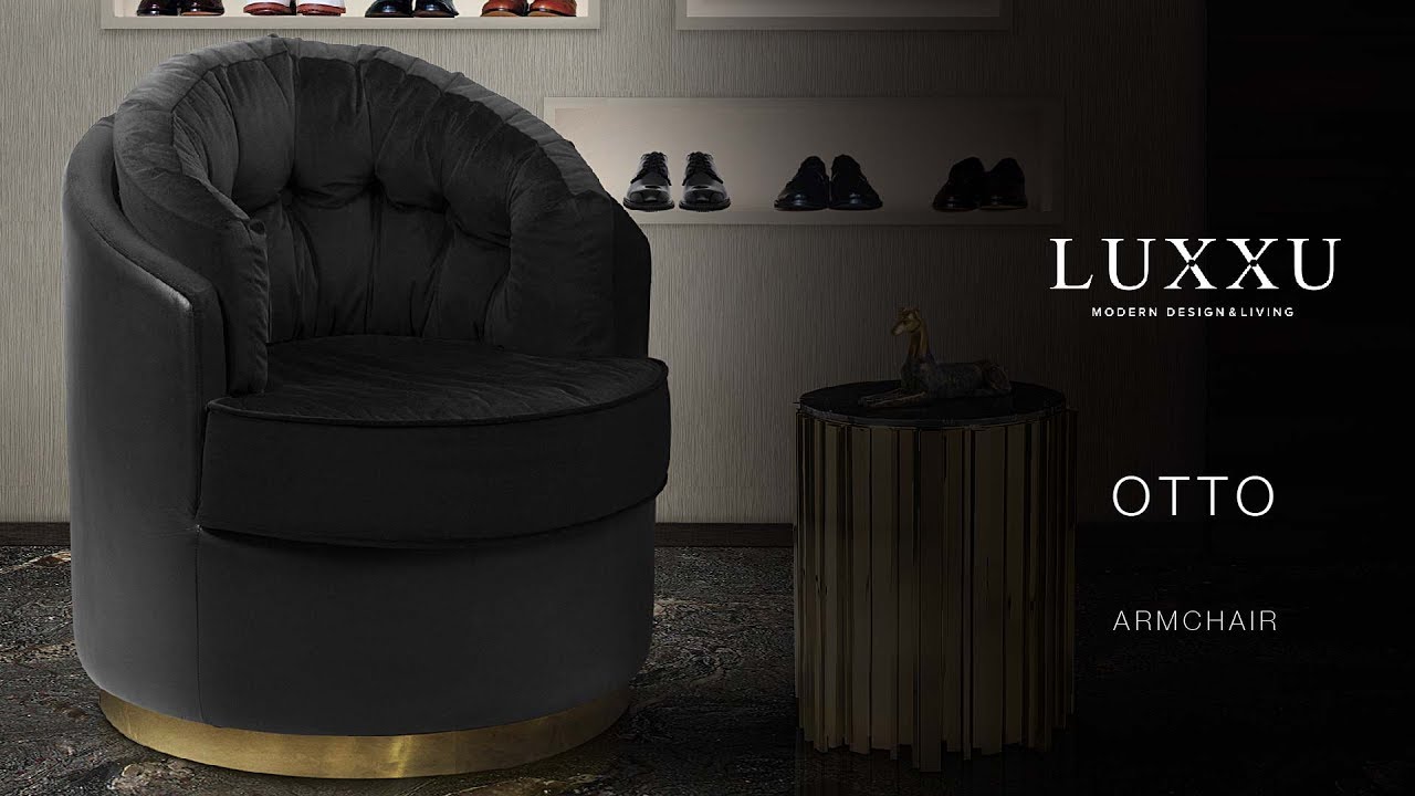 Otto Brass Leather Velvet Armchair I Luxxu Modern Design Living Youtube