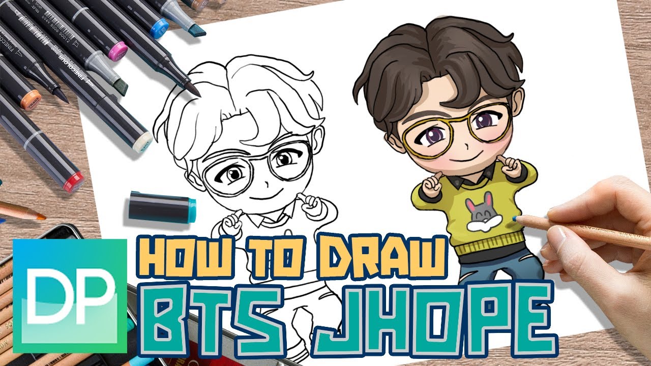 [DRAWPEDIA] HOW TO DRAW JHOPE FROM BTS (CHIBI FIGURINES) - STEP BY STEP ...