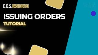 Issuing Orders Dds Dashboard