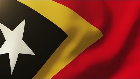 East Timor Flag Waving In The Wind. Looping Sun Rises Style. Animation Loop Stock Animation