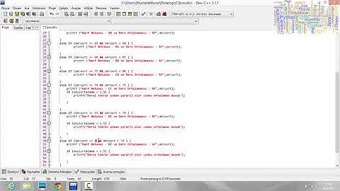 C Programlama Dersleri 12   Koşullu İfadelerle if else if  else Örnek Program