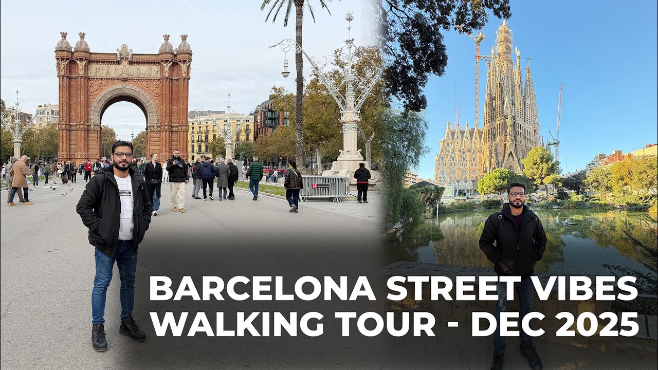 Barcelona Walking Tour Dec 2025 | Exploring the Best Streets & Hidden Gems 🇪🇸
