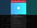 Bouncing ball animation using html and css #shorts