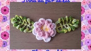 FOLHA DA FLOR DE LIS EM CROCHÃŠ ( 1Âª parte )# Elisa CrochÃª