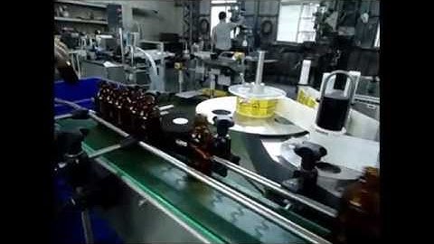 CY-2000 Automatic Wrap-Around Labeling Machine,圓瓶式自動貼標機