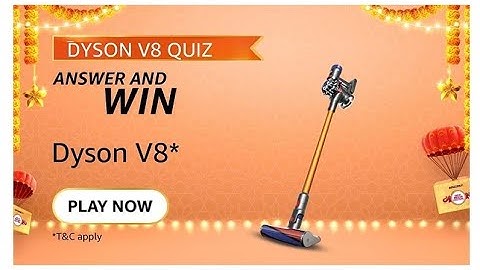 Amazon Dyson V8 Quiz Today Answers | 27 September 2021