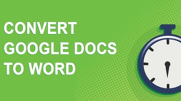 Convert Google Docs to Word
