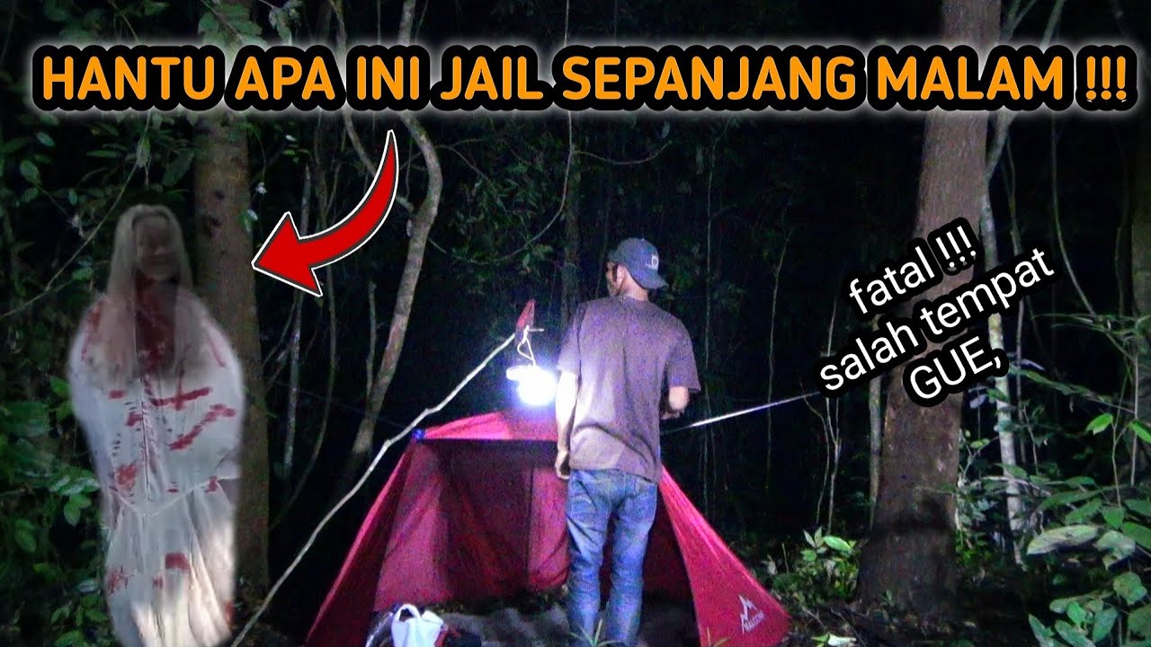 CAMPING HOROR‼️FATAL, BERMALAM HUTAN TERLARANG ? di teror hantu nenek asli penunggu sini