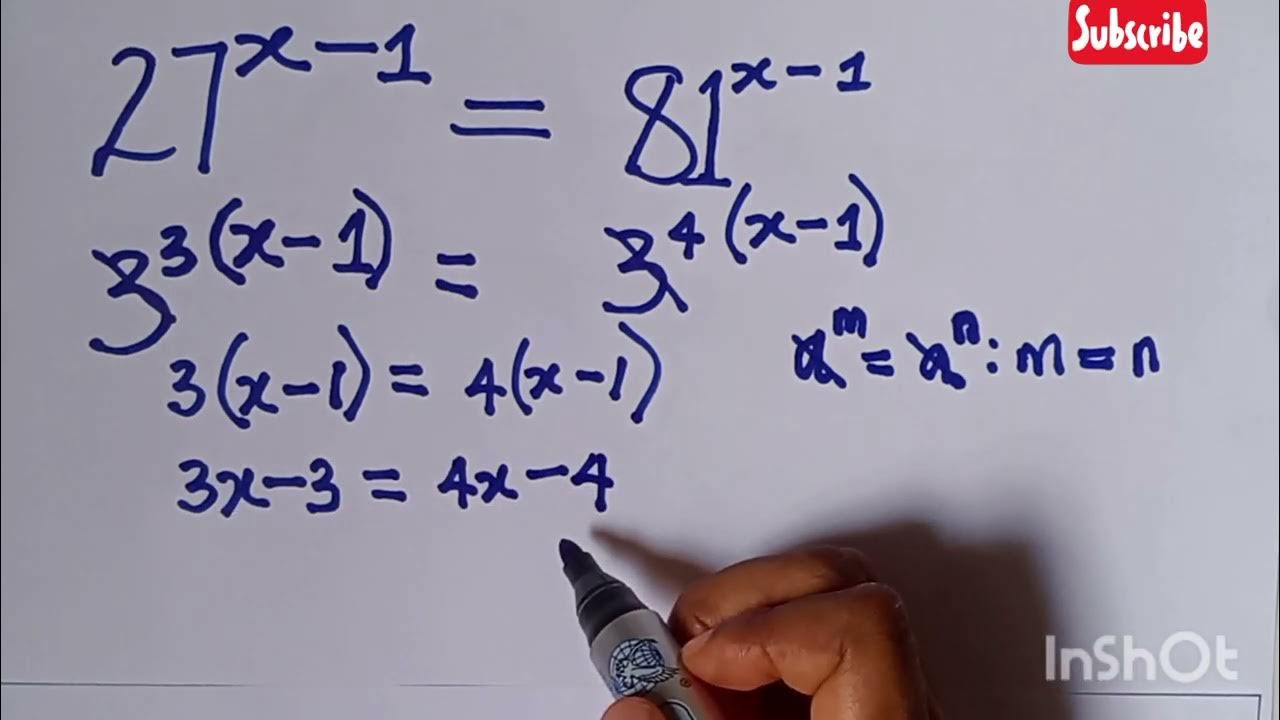 Application of Laws Of Indices In problem Solving YouTube