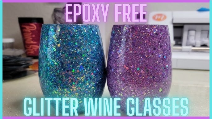 Let's Glitter Wine Glasses! I Period Six Designs 