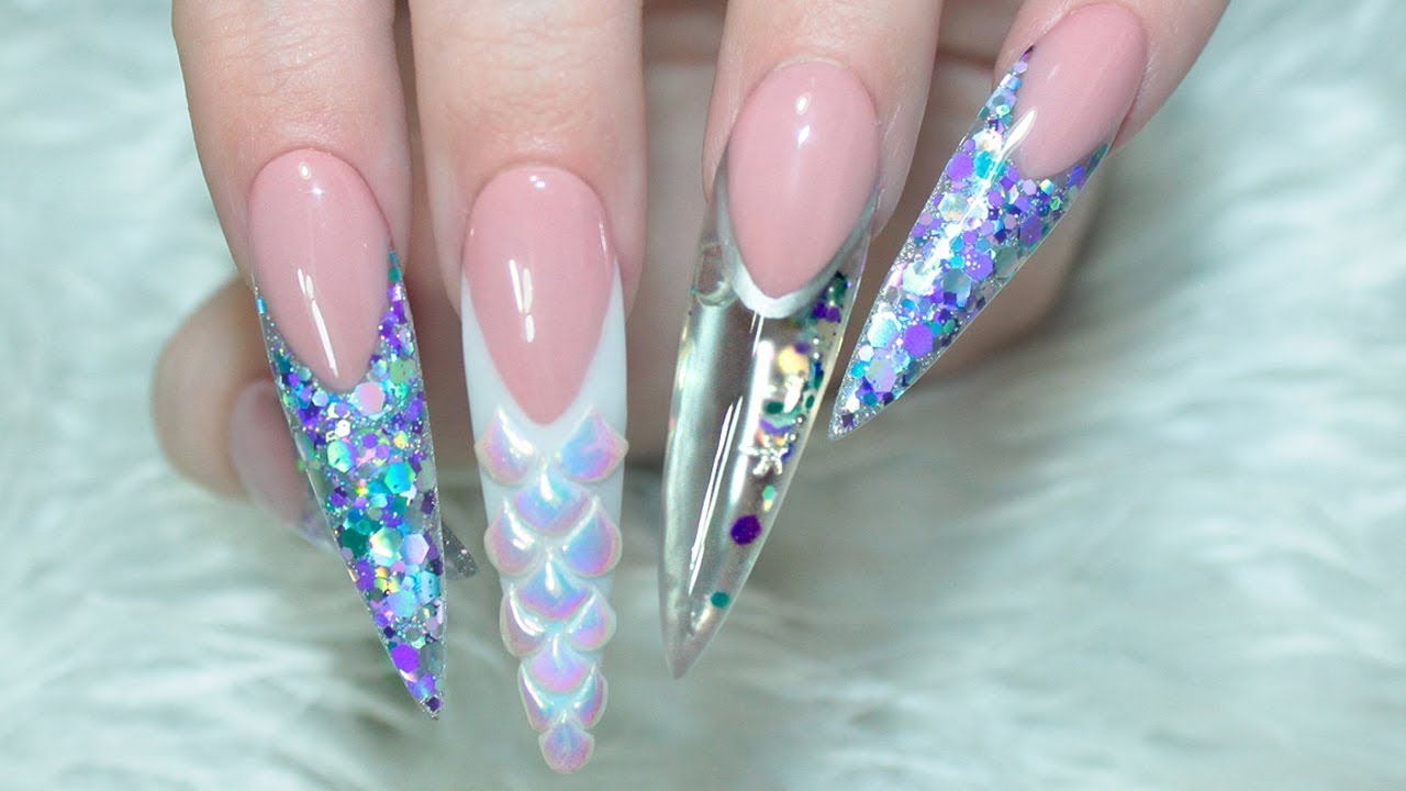 Unicorn Glow Nails | Nail Art Tutorial | Acrylic Nail Tutorial - YouTube