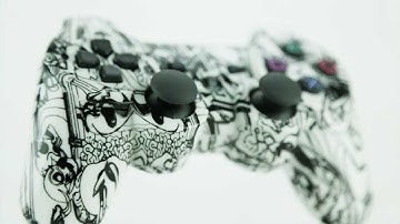 White Crazy Skullz - PS3 - Custom Controllers - Controller Chaos