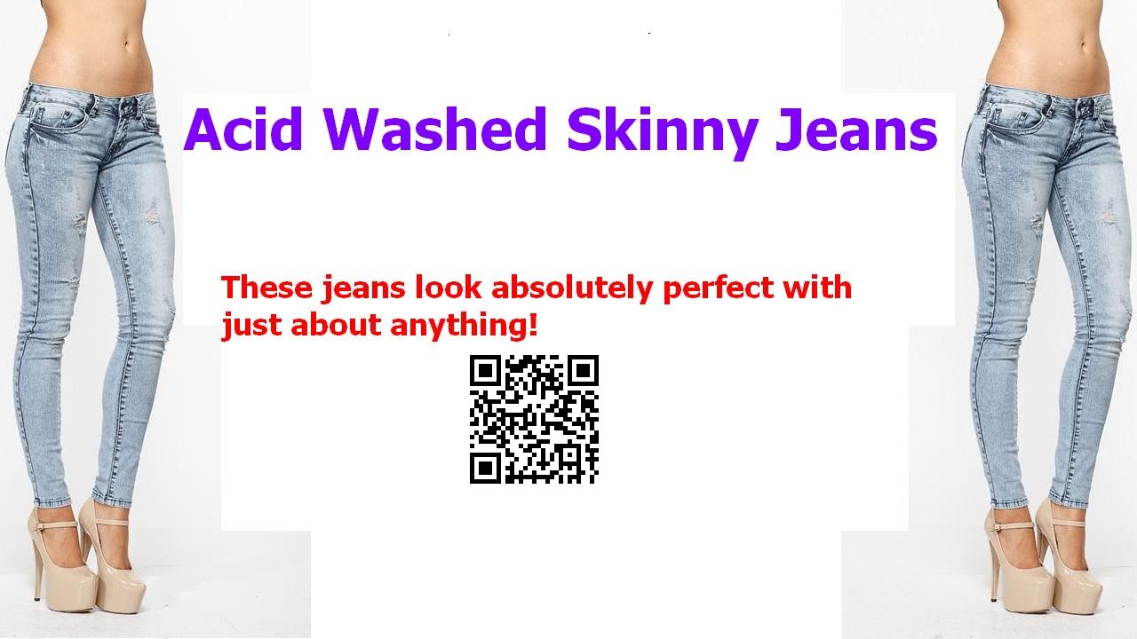 Acid Washed Skinny Jeans - YouTube