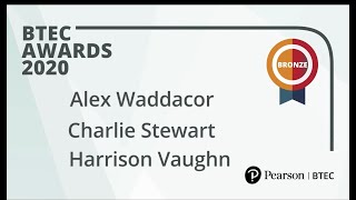 National BTEC awards - Alexandra Waddacor announced as Bronze Winner!