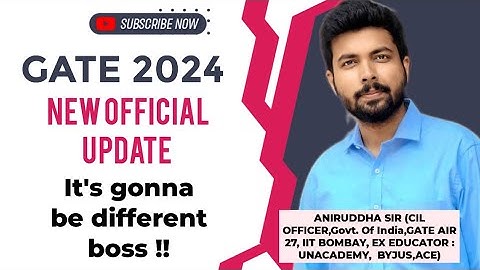 GATE 2024 Official Update : It