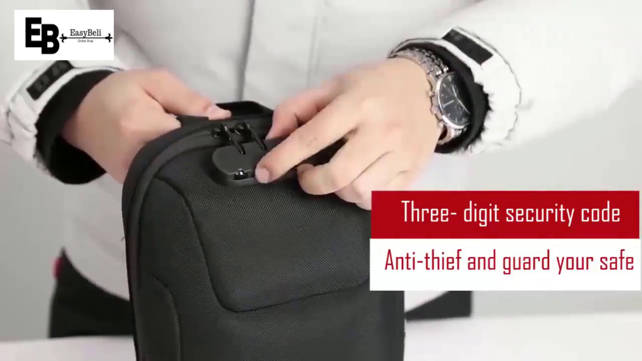 Anti-Thief Cross-body Bag With 3-Digit Lock