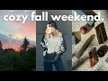 VLOG: COZY FALL WEEKEND | lazy girl makeup routine, couples massage &amp; zara haul