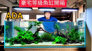 豪宅等級20萬元ADA六尺魚缸開箱  solar RGB LED吊燈 水草造景全紀錄 日本原裝進口精品水族