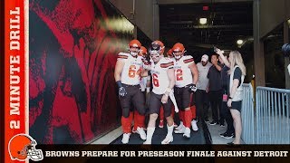 Finalizing Full Roster in Preseason Finale vs. Lions | Browns 2 Minute Drill