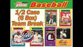 2024 Topps HERITAGE 1/2 Case (6 Box) Team Break #10 eBay 04/15/24