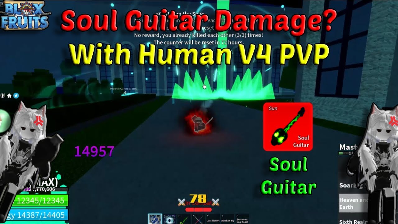 Mink V4 With Build Rumble + God Human + CDK + Soul Guitar (Blox Fruits  Bounty Hunting) Road to 30M 