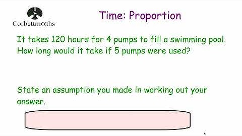 Proportion and Time - Corbettmaths
