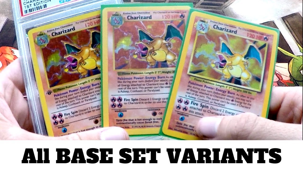 The Difference In 1st Edition Shadowless Base Set Pokemon Cards
