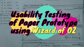 Wizard of OZ method of paper prototype testing
