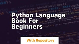 python language book for beginners
