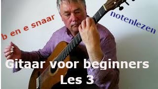 Gitaarles voor Beginners, Les 3, (b en e snaar)